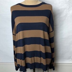 MaxMara Weekend Rugby Stripe Drop Shoulder Sweater Size Small